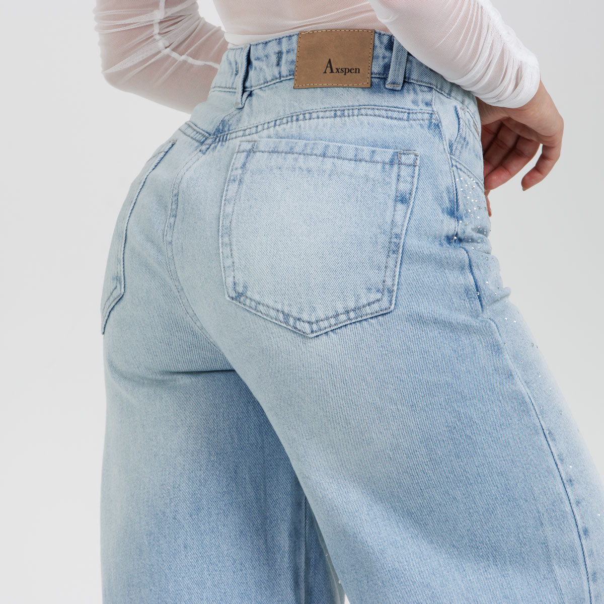 Jean Axspen Wide Leg Brillos Ax-2933