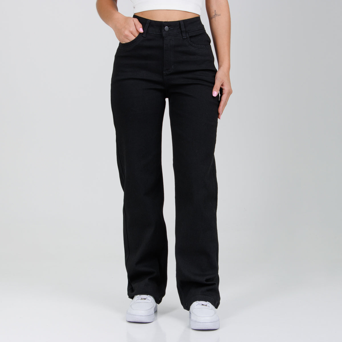 Jean Mom Fit Negro Ax-3003 Licrado