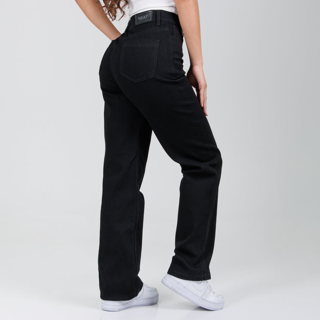 Jean Mom Fit Negro Ax-3003 Licrado