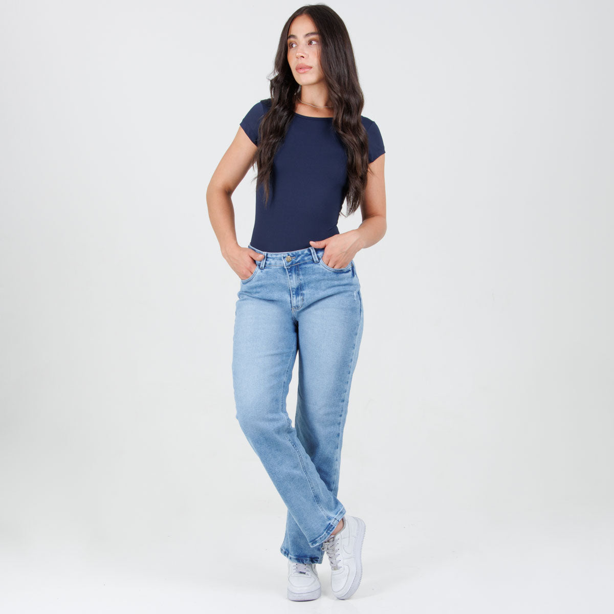 Jean Axspen Mom Fit Ax-3018 Rigido
