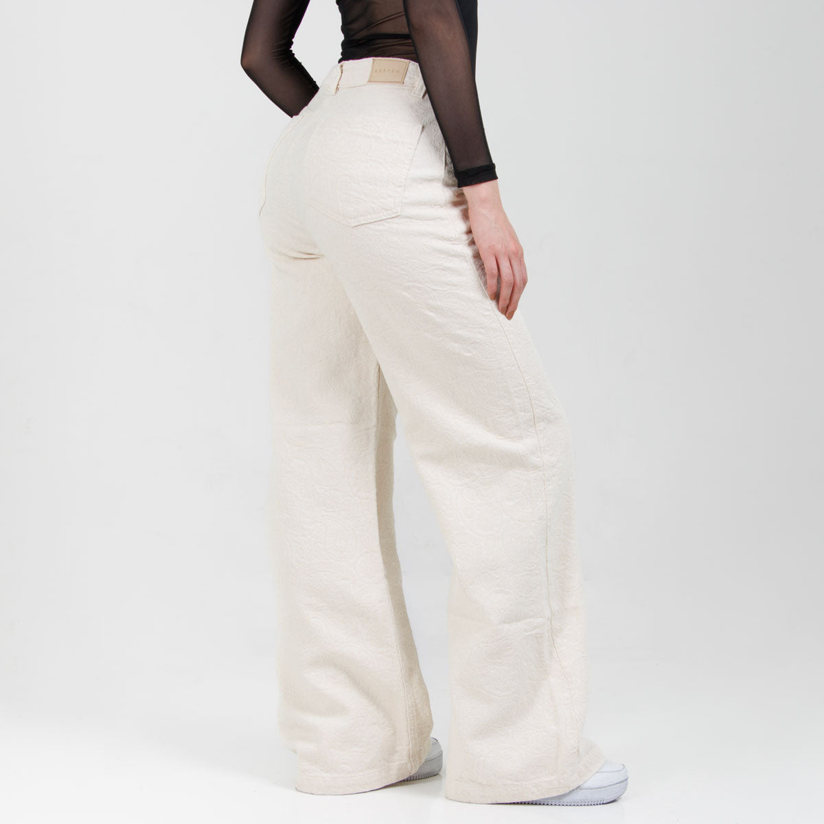 Jean Wide Leg Marfil Ax-3076 Rigido
