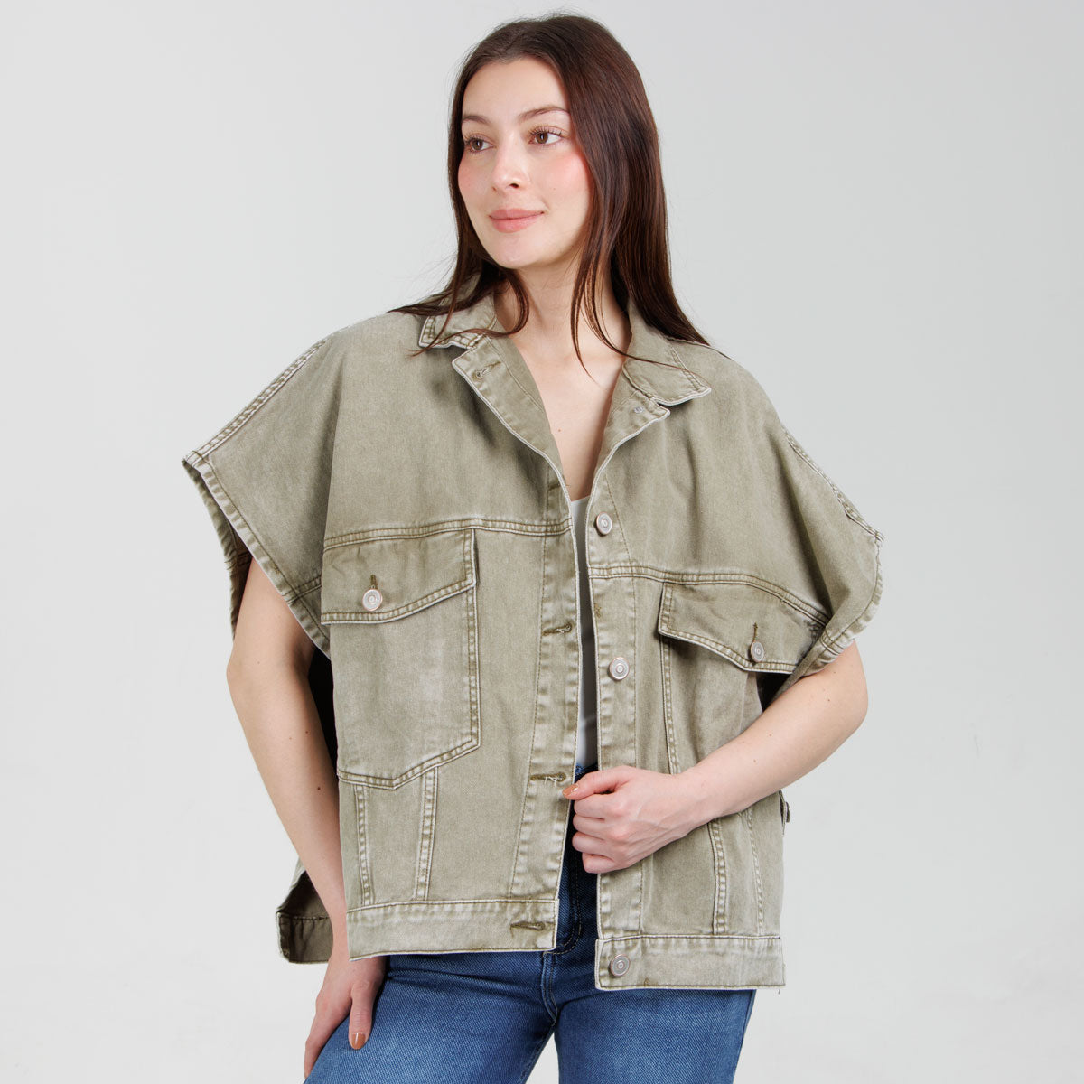 Poncho denim Axspen B1768