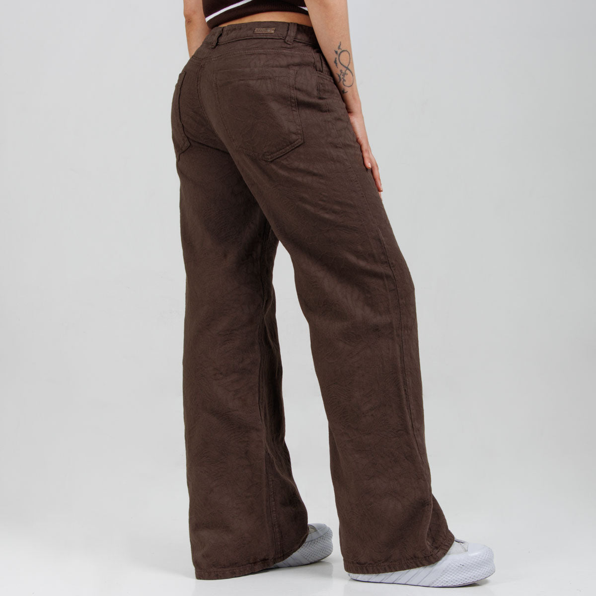 Jean Wide Leg Cafe Ax-3103 Rigido