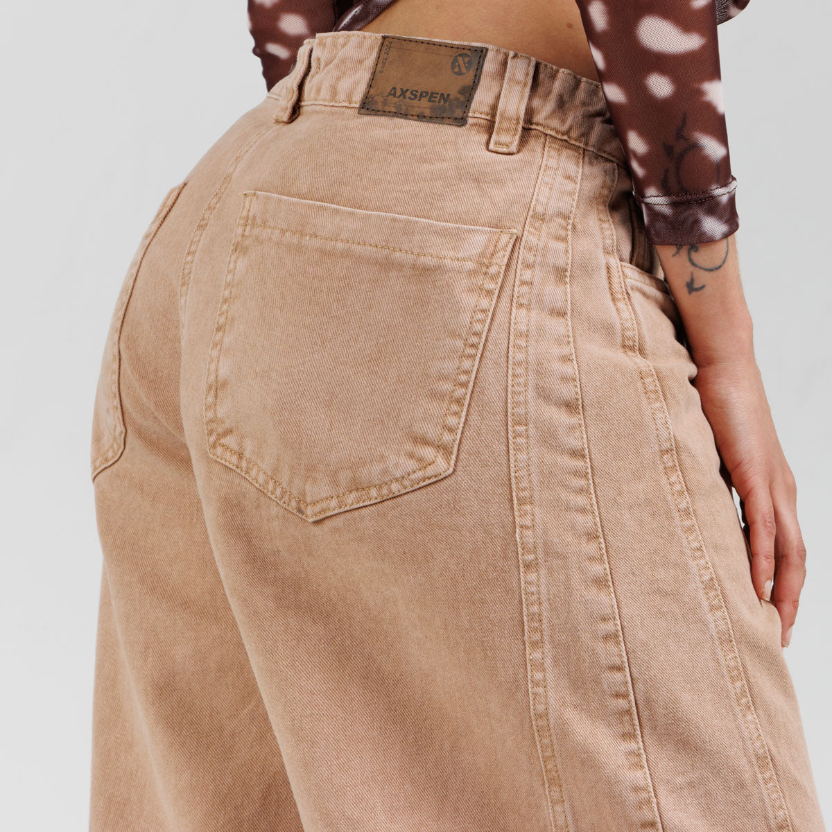 Jean Baggy Camel Ax-2822 Rigido