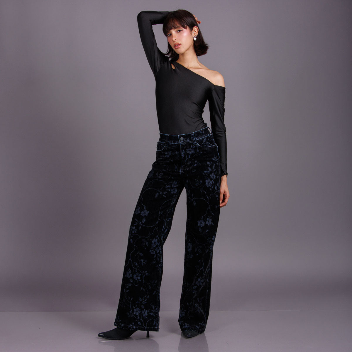 Pantalón Wide Leg Ax-3106 Negro Licrado