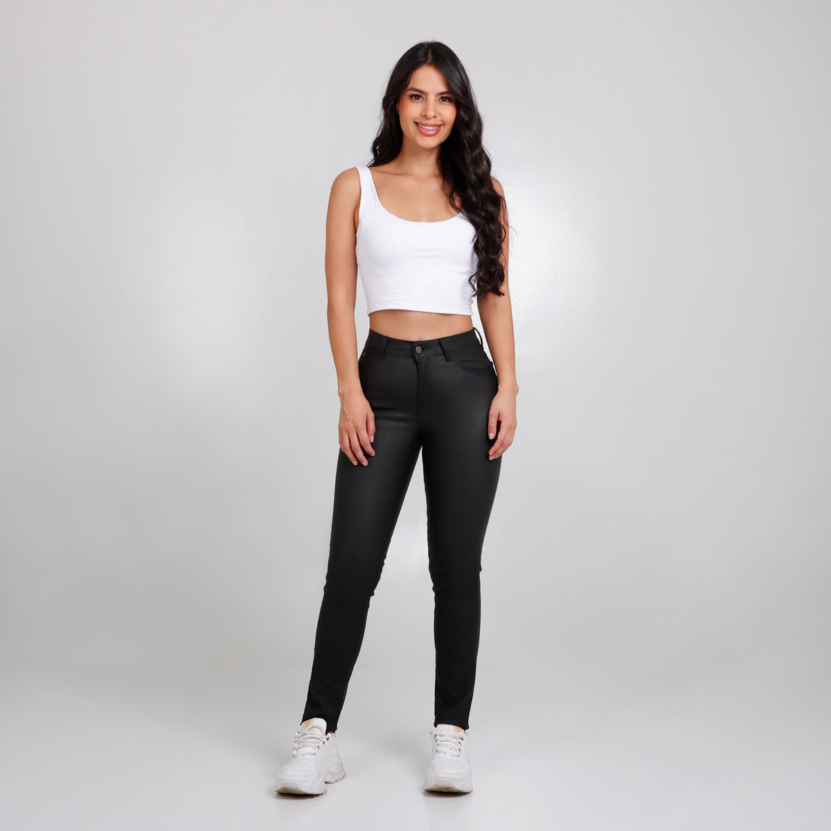 Skinny Axspen Efecto Piel  AX-2998 Negro